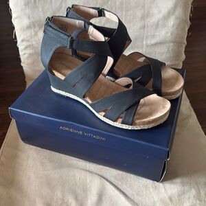 Adrienne Vittadini Black Sandals
